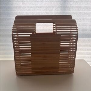 Elegant Bamboo Slatted Handbag